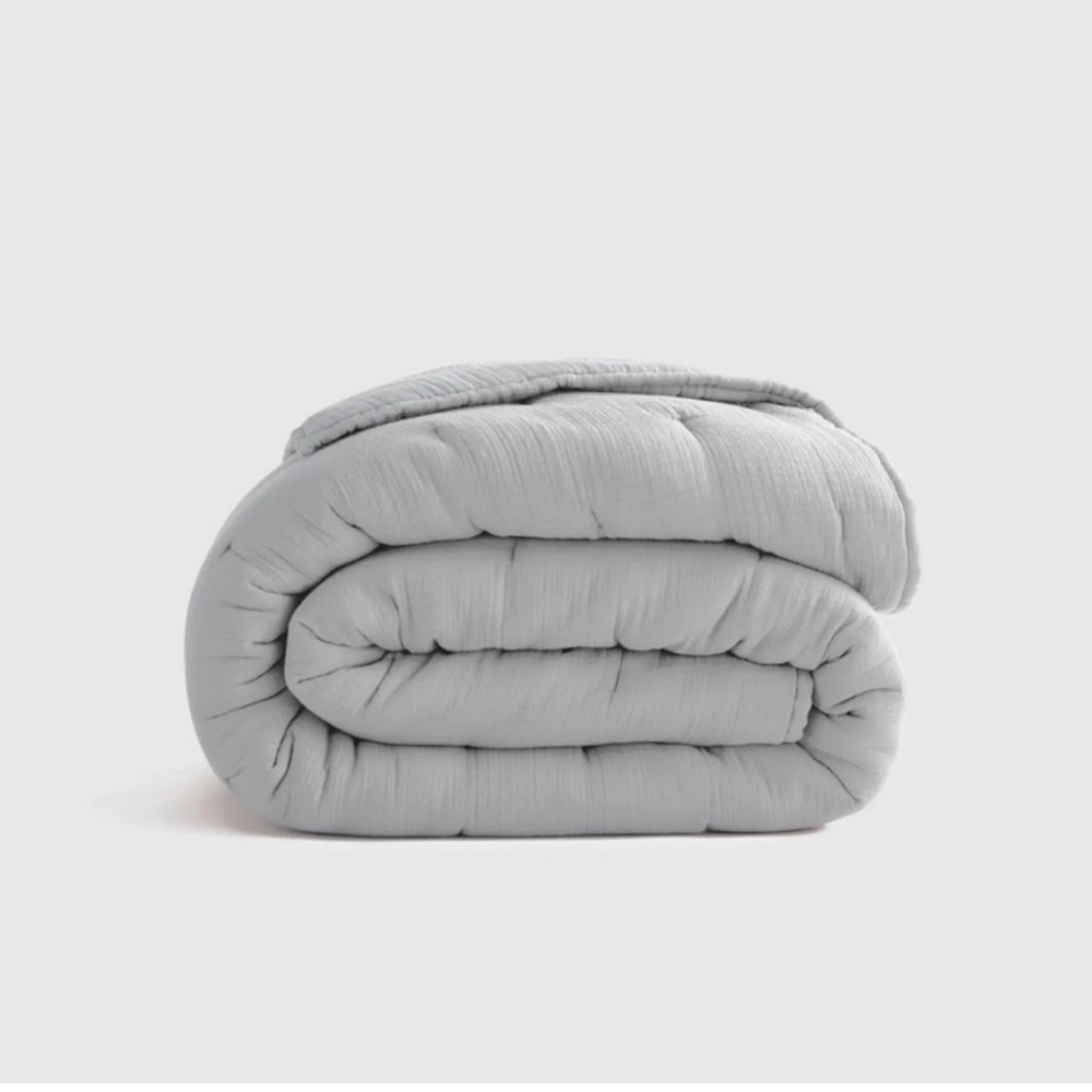 QUINCE Organic Airy Gauze Dream Quilt King/Cal King Mist